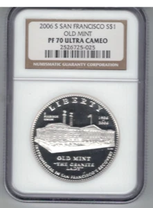 2006 S SAN FRANCISCO  $1 COMMEMORATIVE  PF70 ULTRA CAMEO GRADED BY NGC - Picture 1 of 2