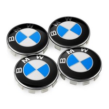 4Pcs Genuine BMW Emblem Logo Badge Hub Wheel Rim Center Cap 68mm Set of 4 grey