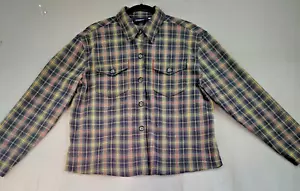 Camicia/giacca donna LizSport Boxy in flanella a quadri - taglia M - manca il bottone inferiore - Foto 1 di 4