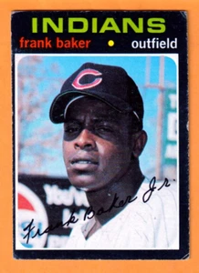 Frank Baker Cleveland Indians 1971 Topps #689 Somerset New Jersey - Picture 1 of 2