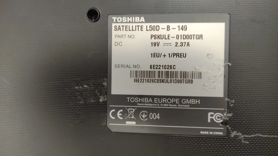 Bildschirm von Laptop Toshiba L50D-B-149 Gebraucht - Bild 1 von 1