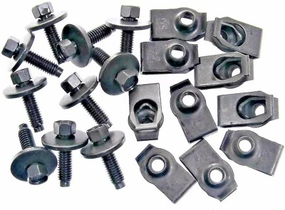 Body Bolts & U-nut Clips- M6-1.0 x 22mm 8mm Hex 20pcs (10ea) #1866-19111928OAS - Image 1 of 4