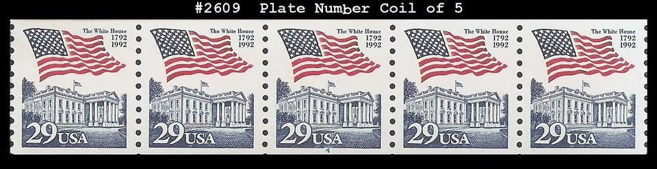 USA4 #2609 MNH PNC5 Pl # 4 Flag over White House - Image 1 of 1