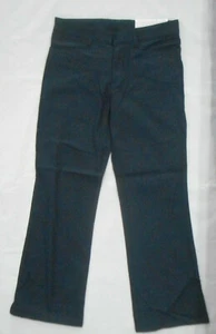 Girls Royal Park Dark Navy Flat Front Uniform Pants Made In The USA Sizes 10/27W - Picture 1 of 5