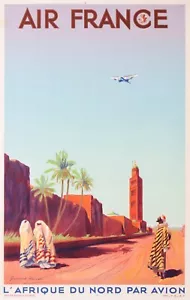 GUIRAUD RIVIERE - AIR FRANCE L AFRIQUE DU NORD PAR AVION - 1935 - Picture 1 of 1