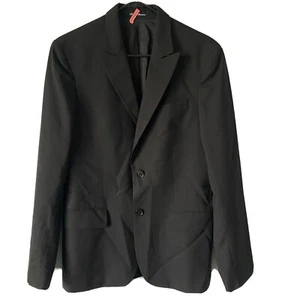 LOUIS VUITTON MENS BLACK SUIT JACKET SIZE 36 Long EU 46 WOOL SLIM BLAZER ROMANIA - Picture 1 of 8