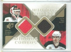 07/08 Upper Deck SPx Martin Brodeur Patrik Elias Winning Combos Dual Jersey