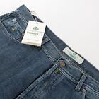 Borrelli NWT Jeans Size 42 US In Solid Blue Cotton Denim