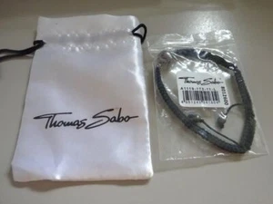 BNWT Authentic THOMAS SABO Adjustable Unisex Black Cord Beaded Bracelet - Picture 1 of 3