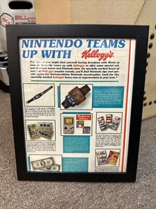 Nintendo Power maßgeschneiderter gerahmter Kellogg's Vintage Magazin Seite 8X10 - Bild 1 von 6