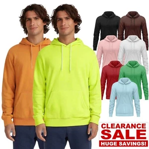 Mens Pullover Hoodie Fleece Cotton Hooded Sweatshirt Plain Summer Hoody Jacket - Picture 1 of 17