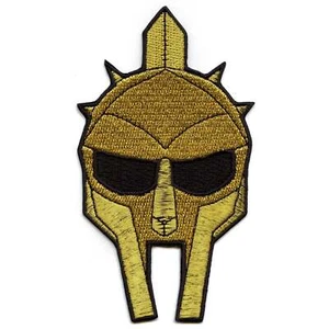 Roman Gladiator Helmet Embroidered Iron On Patch - Picture 1 of 2