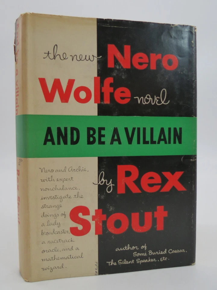 AND BE A VILLAIN Stout, Rex 1948 Book Club Edition - Image 1 of 1