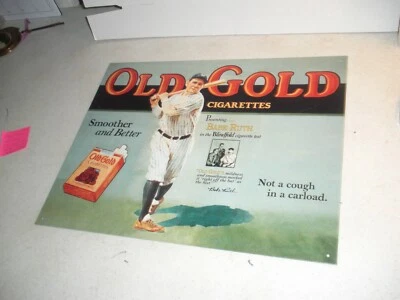 Babe Ruth Old Gold 16" X 12" Metal sign reproduction 1991 - Image 1 of 4