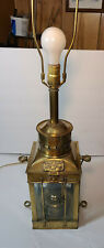 Cargo Light No 3954 Brass Lantern Table Lamp Great Britain 1939 30"