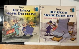 A Golden Look-Look Book Disney‘s The Great Mouse Detective  1986 Lot Of 2 - Imagen 1 de 7