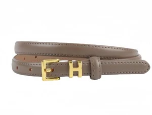 Women’s Belts,Skinny Elegantes Fashion Slim Leather Belt With Gold Buckle,App... - Picture 1 of 6