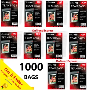 1000 Ultra PRO Resealable Team Bags Sleeves Card Protectors 10 x 100ct - Picture 1 of 6