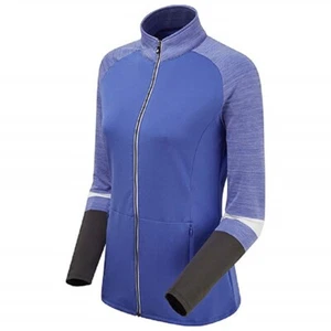 Footjoy Women's Full Zip Stretch Chill-Out Golf Jacket S,L Periwinkle Purple Gre - Picture 1 of 1