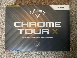 Callaway Chrome Tour X White Golf Balls - 12 Pack "Aileron Golf Club" Logo NEW - Picture 1 of 4