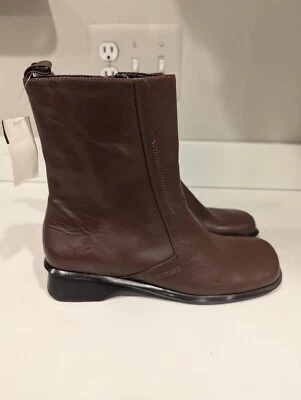 Nuevo Botines De Colección Años 90 Y2K Etienne Aigner Cuero Marrón Para Mujer Talla 7 Foto 1 de 4