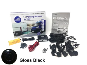 Sensori di parcheggio furgone Dolphin 4 sensori audio ausilio di inversione - nero lucido - Foto 1 di 10