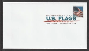 US 5885 Flag Blue Sky at Top & Cloud at Bottom (from APU booklet) DCP FDC 2024 - Picture 1 of 1