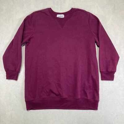 Sudadera All American Comfort cuello redondo para mujer grande púrpura mezcla de algodón Foto 1 de 4