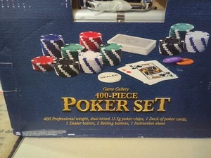 Game Gallery 400-teiliges Poker-Set BRANDNEU mit Aufbewahrungskoffer - Bild 1 von 4