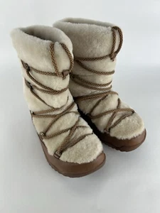 FitFlop Superblizz Größe 6, Eur 37 Lammfell Schnür Winterstiefel Fit Flop - Bild 1 von 10