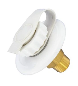 "Casa rodante White City brida de entrada de agua latón con válvula de retención cámper MPT 1/2" macho" brida de entrada de agua - Imagen 1 de 5