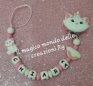 Catenella portaciuccio/succhiotto personalizzata con nome in silicone - Foto 1 di 1