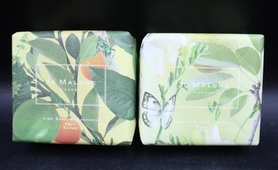 2x JO MALONE Bar Soaps 100g Lime Basil & Mandarin, English Pear & Freesia - B84 - Image 1 of 3