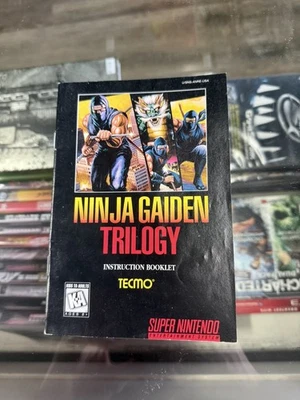 Ninja Gaiden Trilogy Super Nintendo SNES Manual Folleto SOLO Foto 1 de 2