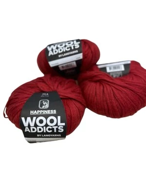 3 balls Lang Yarns WOOL ADDICTS Happiness Cotton Nylon Blend Chunky Rust Red - Image 1 of 3