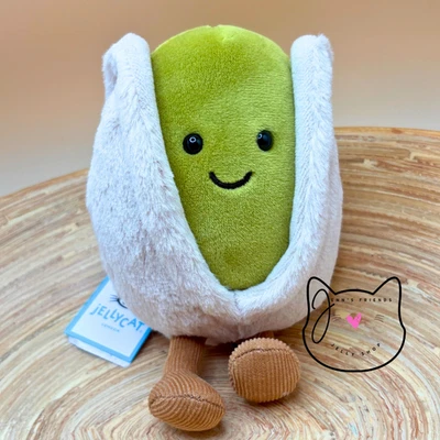 AUTHENTIC Jellycat Amuseables HORATIO PISTACHIO New BNWT Soft Plush Food Nut Toy - Image 1 of 4