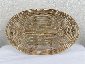 Open Lattice Basket Tightly Handwoven | Possibly South East Asian - Picture 1 of 7