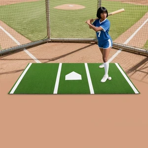 Baseball Batting Hitting Mat Baseball Softball Turf Training Mat for In/Outdoor - Picture 1 of 19