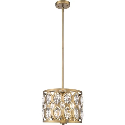 Lámpara de techo Z-Lite 6010-12HB Dealey 3 luces 12 pulgadas reliquia latón Foto 1 de 4