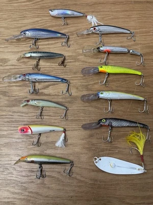 Лот жестких рыболовных приманок 13 Rapala бомбардировщик гольян приманки дайвер дайвинг 5 «6» - Изображение 1 из 4