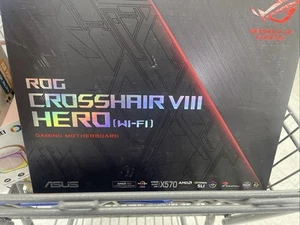 ASUS ROG CROSSHAIR VIII HERO (w/ WiFi 6) X570 AMD AM4 ATX Motherboard NEW - Photo 1/4
