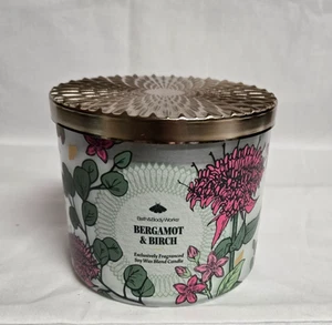 Bath and Body Works 3 stoppino candela bergamotto e betulla 14,5 once NUOVO - Foto 1 di 1