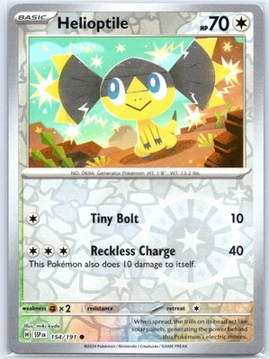 Helioptile 154/191 Near Mint SV08: Surging Sparks Pokemon Shipnow RevHolo - Image 1 of 2