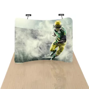 10ft Backdrop Stand Curved Tension Fabric Display Background + Custom Graphic - Picture 1 of 10