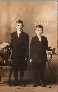 Two Brothers in Suits RPPC - Imagen 1 de 2