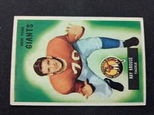 1955 Bowman Football Card # 51 Ray Krouse - New York Giants (VG/EX)