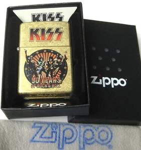 ZIPPO MUSIC 50 YRS ROCK & ROLL Lighter KISS  American Rock Band SEALED 46738 - Picture 1 of 5