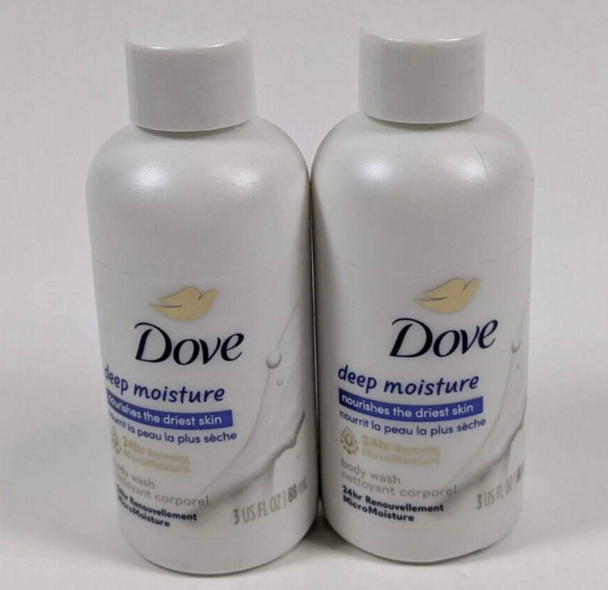 Dove Deep Moisture Body Wash 3 FL Oz Plastic Bottle