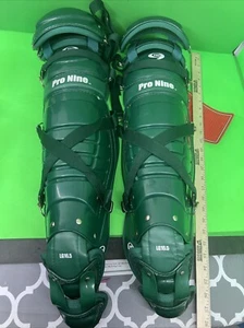PRO NINE LG16.5  BASEBALL/SOFTBALL LEG GUARD GREEN Adult/College - Picture 1 of 5