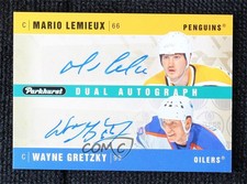 2021 Parkhurst 2005-06 Retro Achievements Wayne Gretzky Mario Lemieux Auto HOF